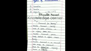 definition of Assessment | types, formative assessment , summative assessment #handwritten #trending