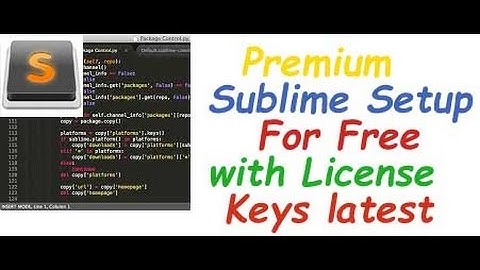 How to get Sublime Text Editor For Free license key Sublime Premium