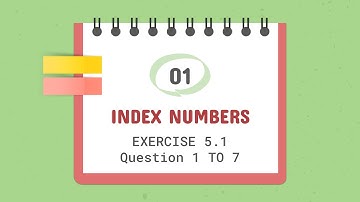 Index Numbers - Solutions of Exercise 5.1 Questions 1 to 7