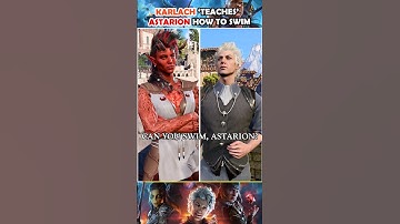 Karlach teaches Astarion how to swim | Baldur