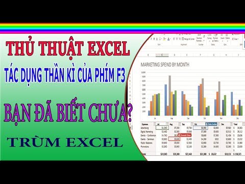 THỦ THUẬT EXCEL – Tác dụng THẦN KÌ của phím F3 – Tiết kiệm được CẢ ĐỐNG THỜI GIAN- TRÙM EXCEL