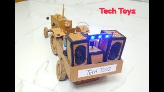 How to make DJ system with Tractor at Home | DJ lights With sound | Tech Toyz Videos