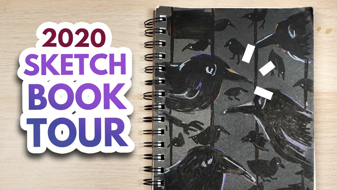 My First Sketchbook Tour of 2020! - YouTube