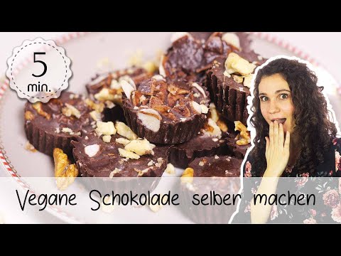 Vegane Schokolade selber machen mit Kakaobutter - Schokopralinen Vegan! | Vegane Rezepte 💚