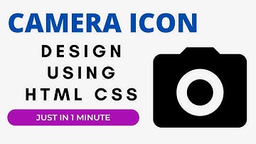 Camera Icon Design using HTML and CSS only || JUST in 1 minute #camera #icon #html #css #webdesign