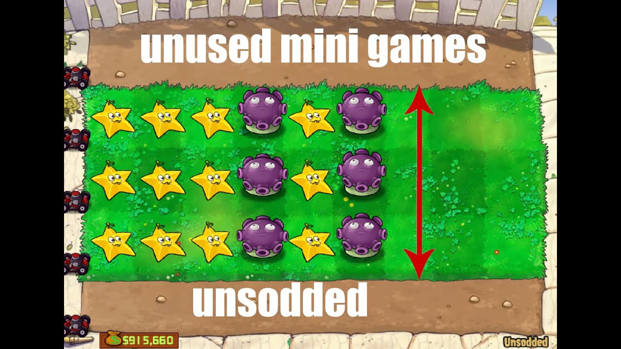 Mini Games Unused: Plants Vs Zombies - YouTube