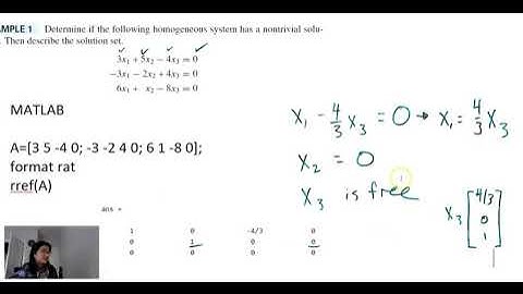 Linear Algebra Lay Section 1.5 - Solution Sets of Linear Systems