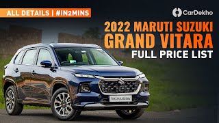 Maruti Grand Vitara 2023 Price In India: Rs 10.45 lakh onwards | Full Details in Hindi
