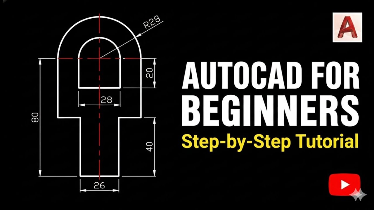 beginners autocad drawing practice - YouTube