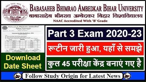 BRABU Part 3 Exam Date 2020-23 | BRABU Part 3 Exam Schedule | BRABU 2020-23 Part 3 Exam Routine Out