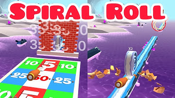 ✅Spiral Roll. All Levels TOP Gameplay iOS Android Mobile Games Walkthrough Max Level