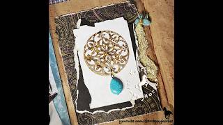 Krazy Kats Turquoise Piece Journal Page