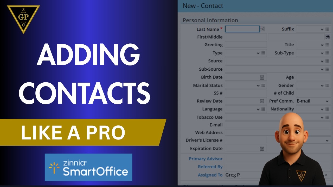 How to Add Contacts in SmartOffice CRM by Zinnia (Pro Series)