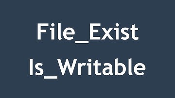 [ Learn PHP 5 In Arabic ] #64 - File System - File_Exists, Is_Writable