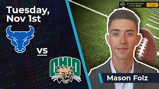 Buffalo Bulls vs. Ohio Bobcats Prediction, 11/1/22: NCAAF Free Betting Pick From Mason Folz