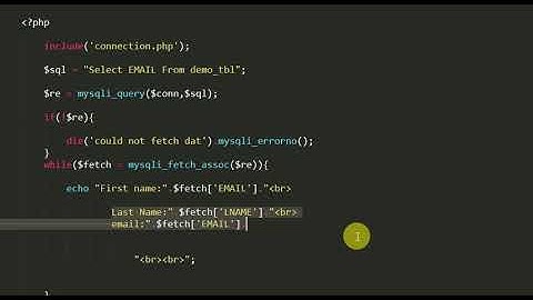 Select Single Column from Database Table Using PHP