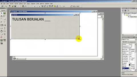 Tutorial vb6 . Begini  membuat tulisan berjalan menggunakan VB6