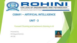 Forward chaining and backward chaining