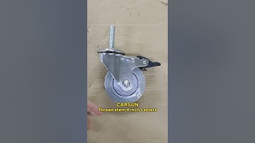 Threaded stem casters 4inch TPR swivel casters with plastic nylon brakes #casterwheel #casters