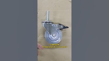 Threaded stem casters 4inch TPR swivel casters with plastic nylon brakes #casterwheel #casters