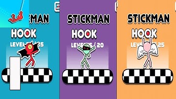 Stickman Hook - Gameplay Walkthrough part 1(iOS,Android)
