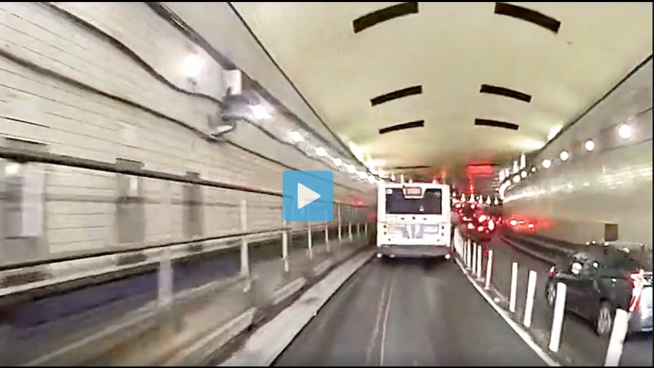 Trailways NY Training Video Lincoln Tunnel Bus Lane