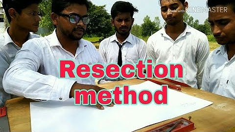 Resection method by Plane Table Surveying in Hindi