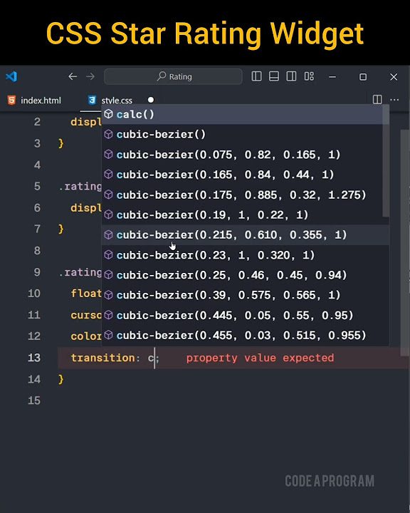CSS Star Rating Widget | #shorts #html #css - YouTube