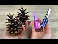 Look What I Did With Pine Cones and Nail Polish! DIY, Recycle