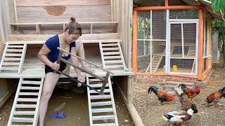 FULL VIDEO: 30 Days BUILD LOG CABIN, Build Chicken Coop, Chicken Farming | How To Build Wooden Cabin