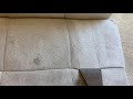 Dirty Upholstery comes clean with Procyon green none toxic solution/ extreme steam cleaning