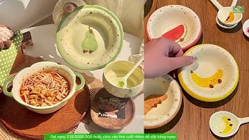 Bát Đĩa Cao Cấp – Họa Men Mịn, Họa Tiết Dễ Thương Cho Gia Đình | #ongbakhoe