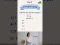 Day-9/100 days of coding challenge. Python operations. #python #operator #pythonquiz #pythontricks