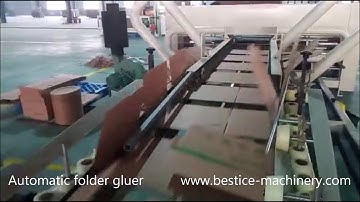 Full automatic carton box folder gluer (folding gluing machine)