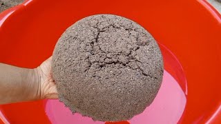 Super soft black 🖤 sand cement concrete crumble dry on paste and water 🌊💦🌊 satisfying sound asmr