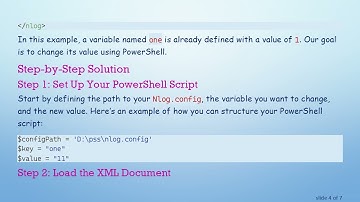 How to Change Nlog.config Variable Value Using PowerShell Script