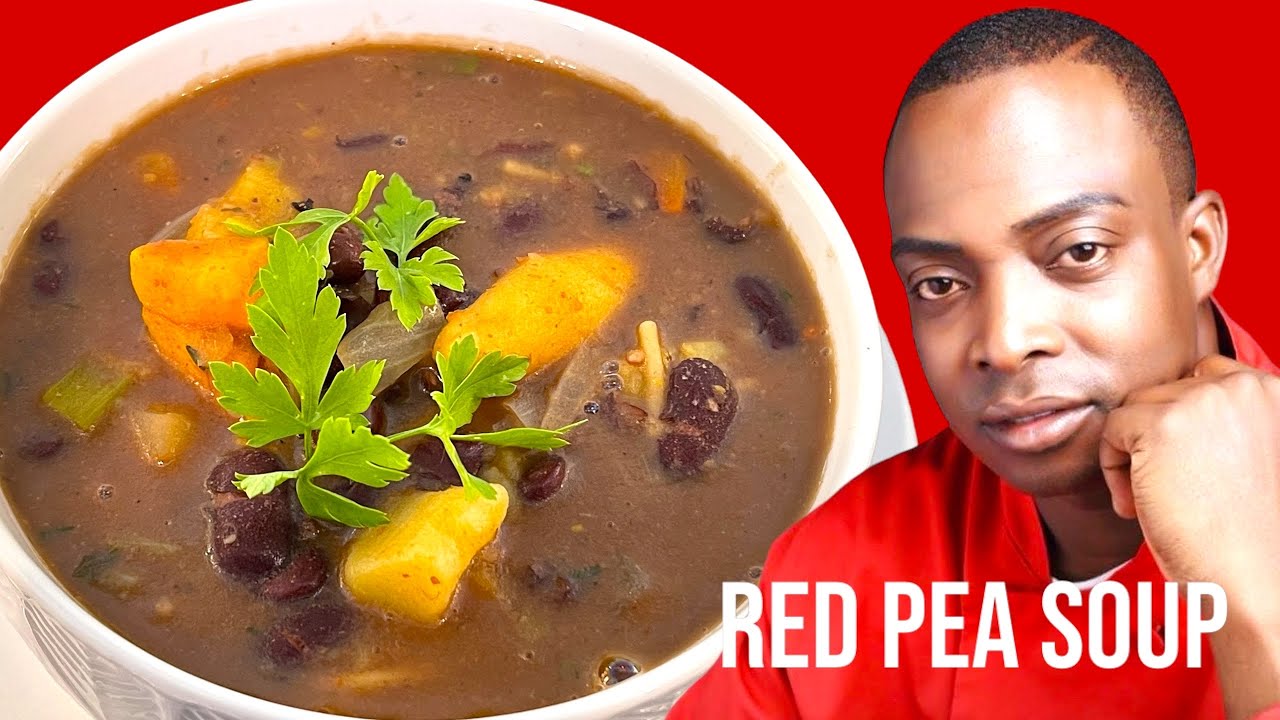 How to make red pea soup ( NO MEAT) Recipe By Chef Ricardo Cooking