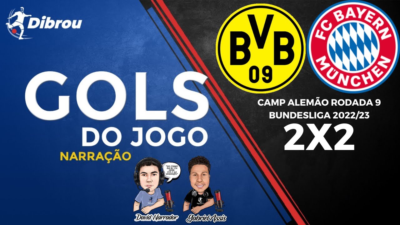 GOLS- BORUSSIA DORTMUND 2X2 BAYERN DE MUNIQUE- BUNDESLIGA 2022/23  CAMPEONATO ALEMÃO