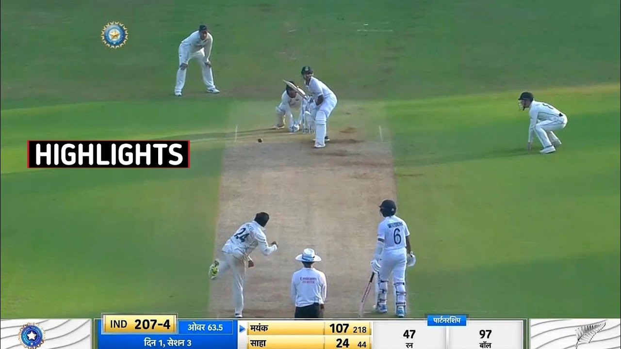 India vs New Zealand | 2nd Test Match Day : 1 Highlights | Full Match ...