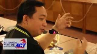 ACT Teachers Party List on Nellie Banaag's case in CHED Pre plenary budget hearing for 2016