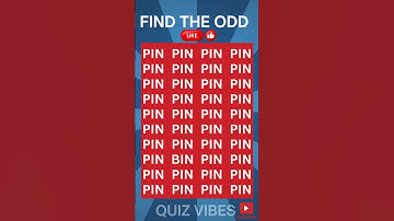 Only Geniuses Find the Odd One Out!