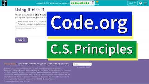 Code.org Lesson 6.7 Conditionals Investigate | Tutorial and Answer Unit 4 CS Principles