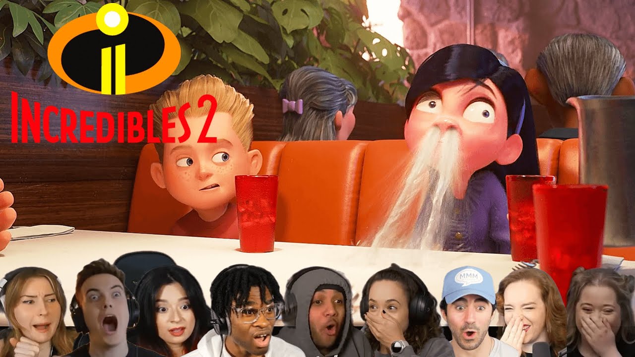 Best Reactions to "Violet Squirts Water Out Her Nose" | The Incredibles 2 (2018)