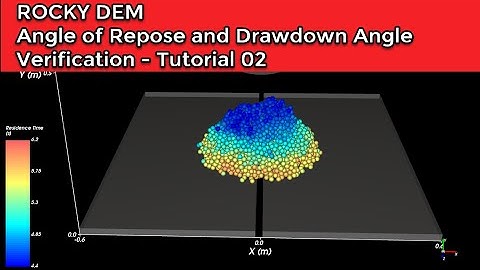 ‎✅ ROCKY DEM - Angle of Repose and Drawdown Angle Verification - Tutorial 02