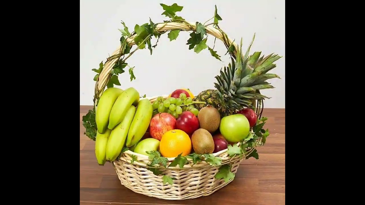 @53 beautiful fruit basket  arrangement,/