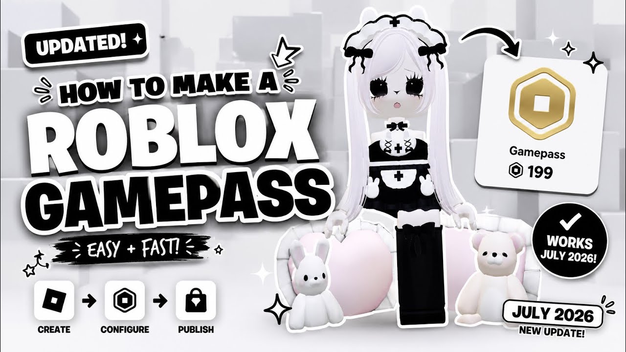 UPDATED* Roblox Gamepass Tutorial! [ JULY 2026 ] 🐰🦴🐾 - YouTube