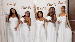 FIVE WOMEN TRY ON SAME AFFORDABLE WEDDING DRESSES | $90  $150 EACH!