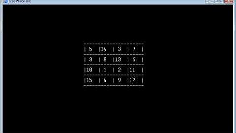 Simple game in text mode (Free Pascal)