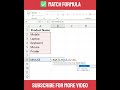 Excel MATCH Formula Hindi | Kisi Bhi List Me Item Ki Exact Position 1 Second Me 🔥