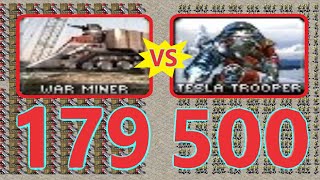 War Miners vs Tesla Troopers - Same Cost - Red Alert 2